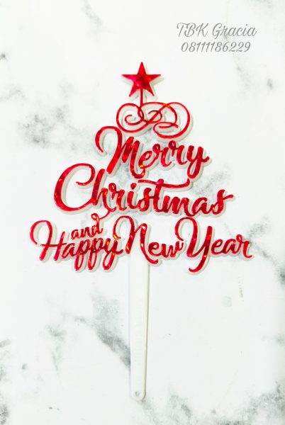 Topper Christmas Bintang Merah (TCM-4)