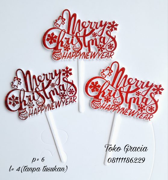 Topper Christmas Merah  (TCM-03)