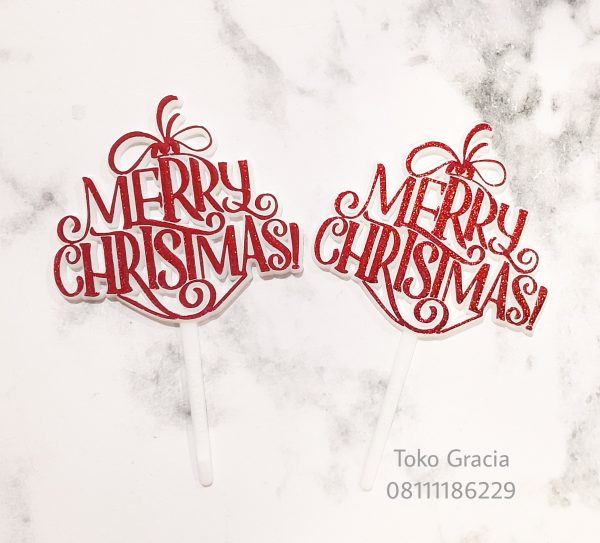 Topper Christmas Merah Pita (TCM-04)